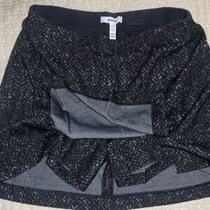 SPANX Black and Gray Mini Skirt